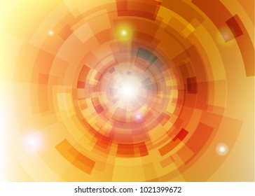 Modern abstract virtual techology background with colorful round shape on left side flat vector illustration