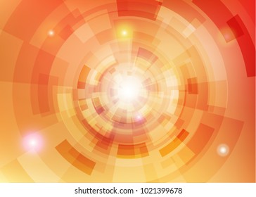 Modern abstract virtual techology background with colorful round shape on left side flat vector illustration