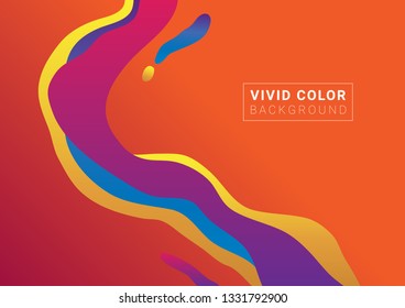 Modern abstract vivid and bright colors gradient background. Vivid and bright colors gradient, Annual report design, Poster and Banner, 4 set sign, Flat style vector illustration artwork.