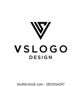 modern abstract V,VS logo design vector idea
