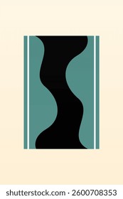 Modern abstract wall art decor background. Abstract wall art illustration background poster