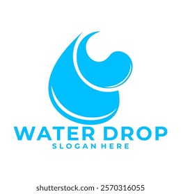 Modern Abstract Water drop vector logotype.