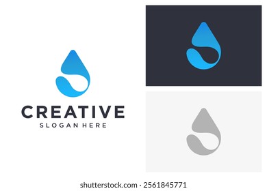 modern abstract water logo vector