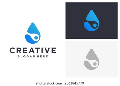 modern abstract water logo vector