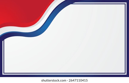 Modern abstract wave background blue and red