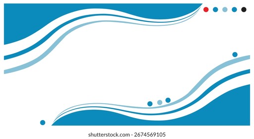 Modern abstract wave background design template.