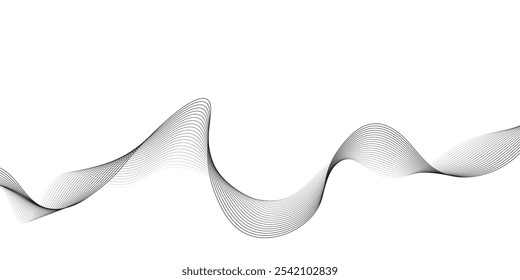 Modern abstract wave background. Dynamic flowing wave lines design element. Wave blend lines
