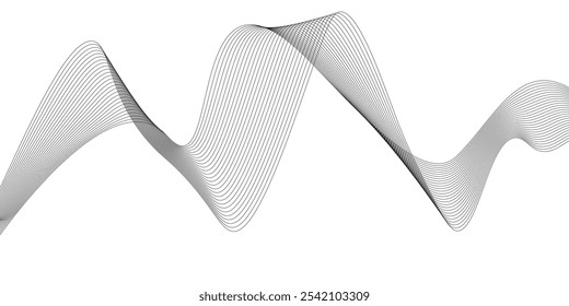 Modern abstract wave background. Dynamic flowing wave lines design element. Wave blend lines