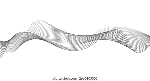 Modern abstract wave background. Dynamic flowing wave lines design element. Wave blend lines
