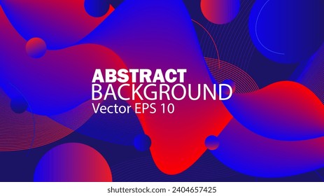 Modern Abstract Wave Background With Elegant Blue And Red Gradient Color can be used for template, presentation, landing page, Vector EPS 10