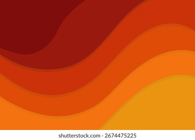A modern abstract wave background featuring smooth layered curves in warm gradient tones of red, orange, and yellow. Perfect for digital design, website templates, social media posts, presentations.