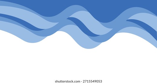 Fondo de onda abstracto moderno con capas azules superpuestas en estilo plano, ideal para corporativos, presentación y Diseño web.