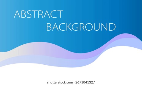 Modern Abstract Wave Background with Gradient Blue Flow Vector Design