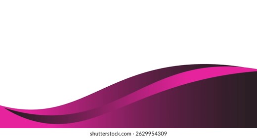 Modern abstract wave background with pink, purple, and black gradient curves. Clean design ideal for banners, presentations, or web headers.