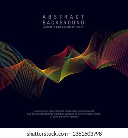 Modern abstract wave background website Landing Page. Template for websites, or apps. Modern design. Abstract vector style