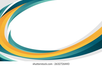 Fondo de onda Abstractas moderna con curvas amarillas y azules