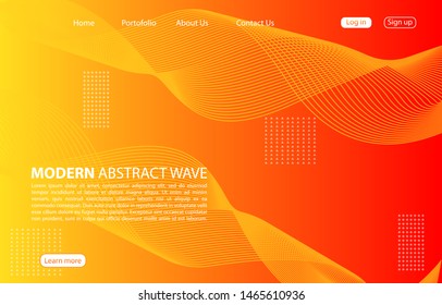 Modern abstract wave background.Landing page abstract wave design.