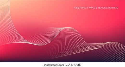 Modern abstract wave with colorful background. Dynamic wave pattern. Futuristic technology concept. Vector illustration