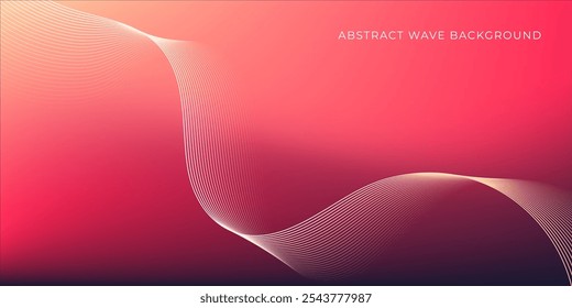 Modern abstract wave with colorful background. Dynamic wave pattern. Futuristic technology concept. Vector illustration