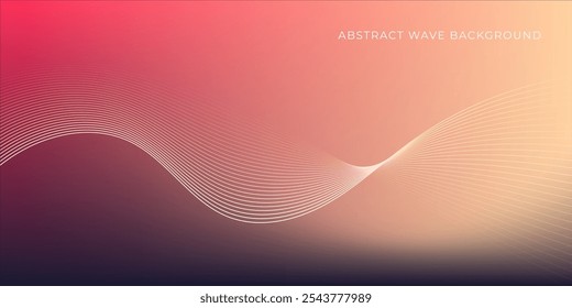 Modern abstract wave with colorful background. Dynamic wave pattern. Futuristic technology concept. Vector illustration
