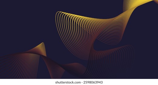 Modern abstract wave with colorful background. Dynamic wave pattern. Futuristic technology concept