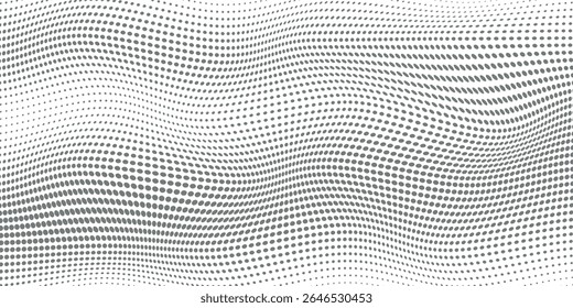 modern abstract wave halftone black and white. Monochrome texture for printing on badges, posters, and business cards. eps 10