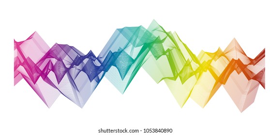 modern abstract  wave line art background, Abstract vector line effect, line wave design