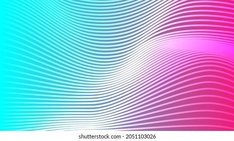 Líneas de onda abstractas modernas efecto fondo del vector de gradiente