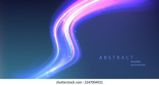 Modern abstract wave lines. Glowing particles background. Cool gradient shapes. Graphic concept for your design