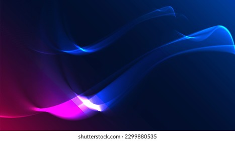 Modern abstract wave lines. Glowing liquid color shapes. Cool gradient background. Graphic concept for your design