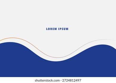 Modern Abstract Wave Shape Background in Blue Color for Business Branding and Website Header