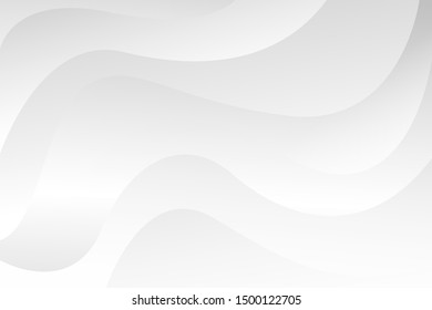 Modern abstract wave shape rocking white and gray background. vector illustration.