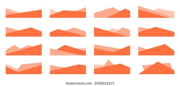 Modern abstract waves, dynamic shapes border, separator, divider collection