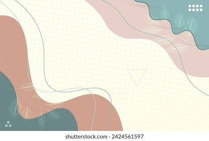 Modern abstract wavy background with geometric shape and pastel color design for business