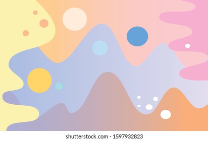 Modern Abstract Wavy Background Template. Pastel color backgrounds for Website Landing Pages with Dynamic Colors