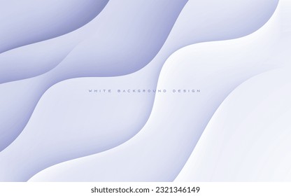 Modern abstract wavy light silver background smooth white color