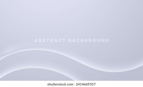Modern abstract wavy light silver background smooth white color