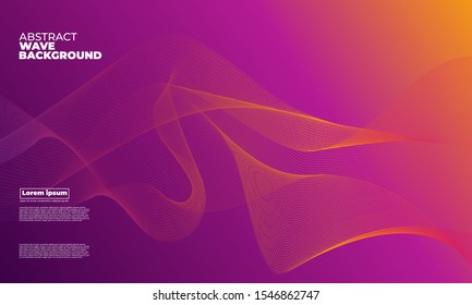 Modern Abstract wavy line background dynamic composition vector