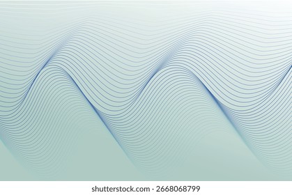 Fondo de línea ondulada abstracta moderna con curvas fluidas suaves.