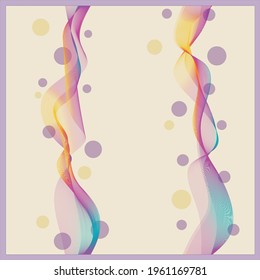 Modern abstract wavy lines scarf design. EPS10 Illustration.