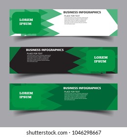 Modern Abstract Web banner design template.