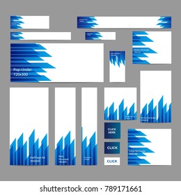 Modern abstract web banners set in standard sizes