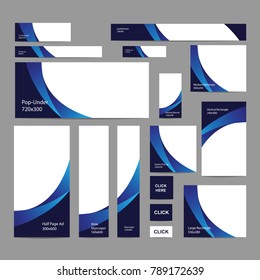 Modern abstract web banners set in standard sizes
