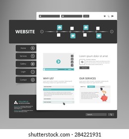 Modern abstract website template