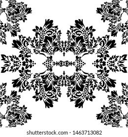 Modern abstract wedding template with damask card