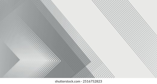 Modern abstract white backdrop with elegant shape design. Abstract white geometric shape background. Modern square shape graphic elements. Horizontal banner template.