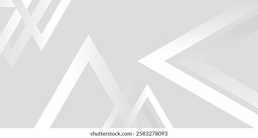 Modern abstract white backdrop with elegant shape design. Abstract white geometric shape background. Modern square shape graphic elements. Horizontal