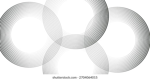 Fondo blanco abstracto moderno con degradado negro líneas circulares degradado moderno