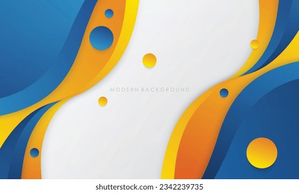 Modern abstract white background with blue and yellow gradients color