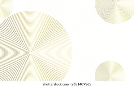 Modern abstract white background with circle lines. Geometric stripe line art design.